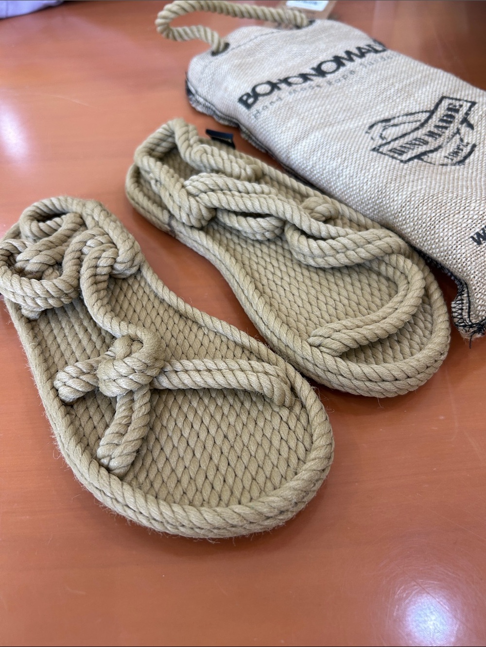 Nomad Rope Sandals in Beige